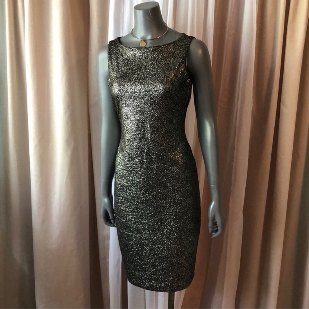 Onyx Nite Gold Shimmer Dress